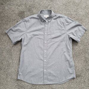 Men's Banana Republic Slim Fit Large Tall Gray Short Sleeve